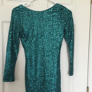 COPY - Turquoise sequin dress